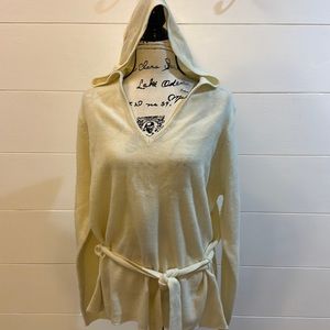 Beige Hooded Sweater by Extra Touch, 1X